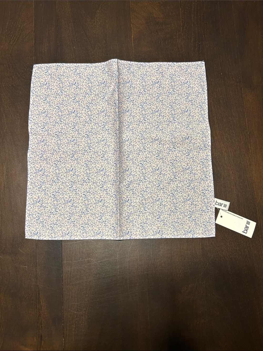 Bar III light blue and pink pocket square